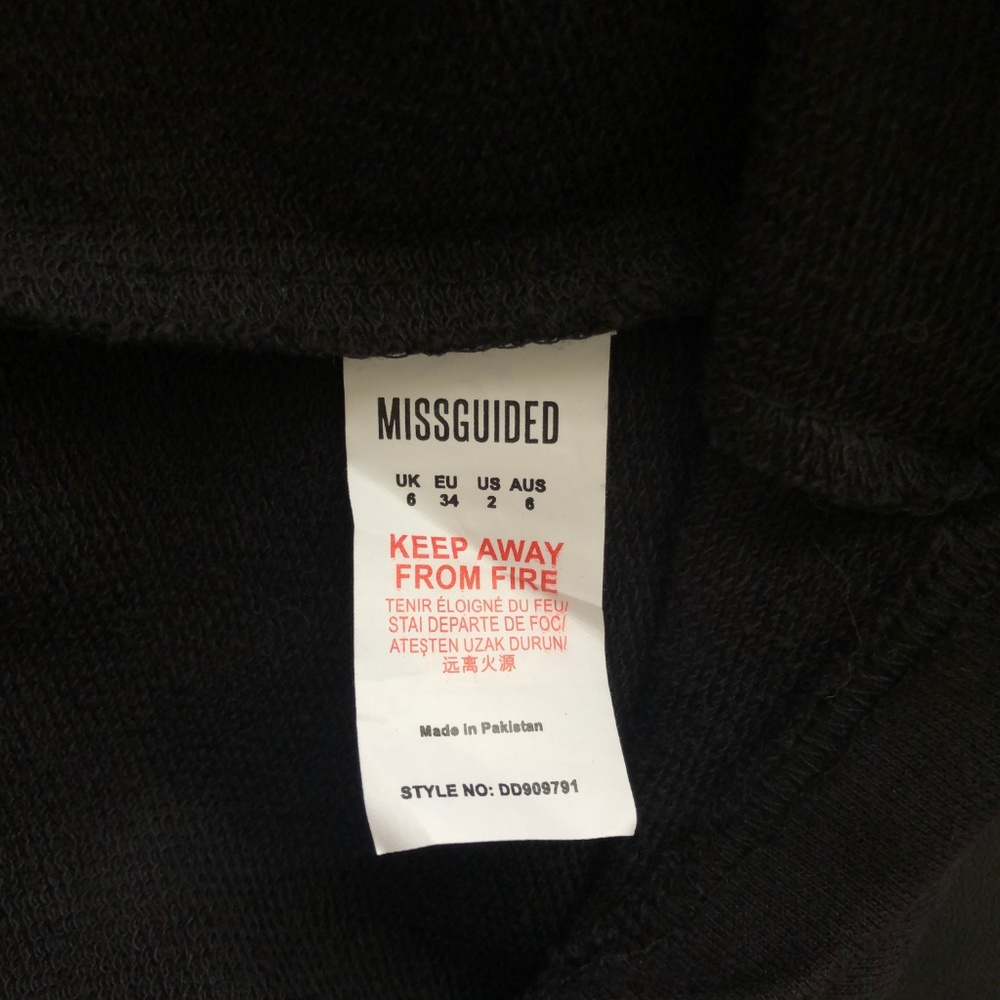 Missguided Binding Oversized Sports Dress Size 2 - Picture 6 of 8